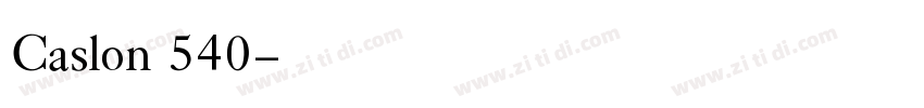 Caslon 540字体转换